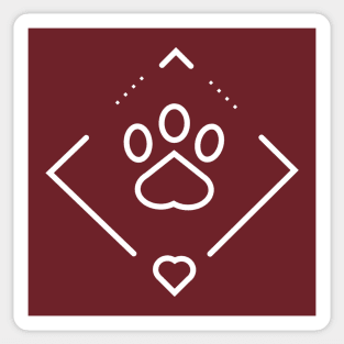 Paw Heart Logo Sticker